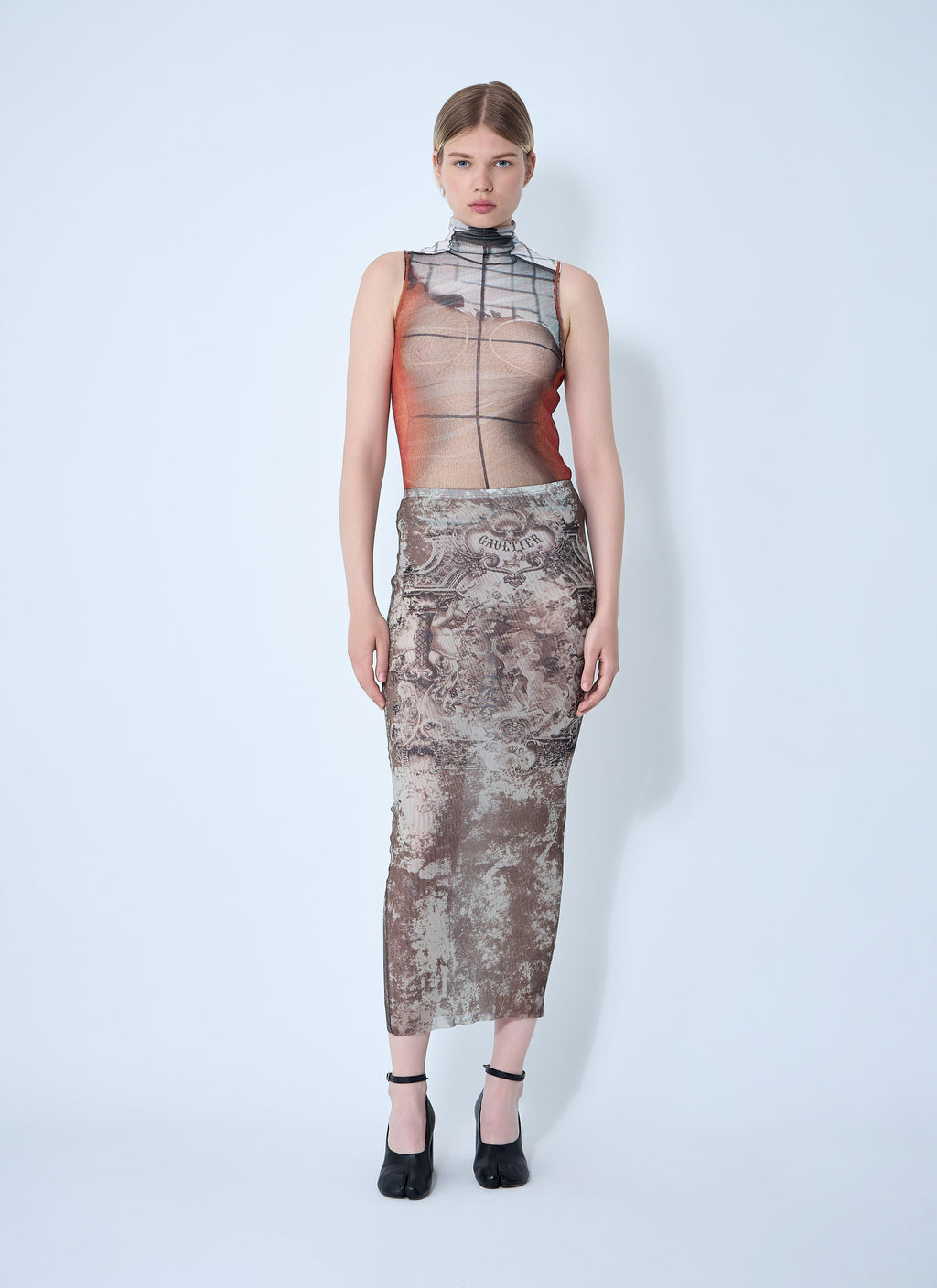 Jean Paul Gaultier Women Médaillon Mesh Skirt