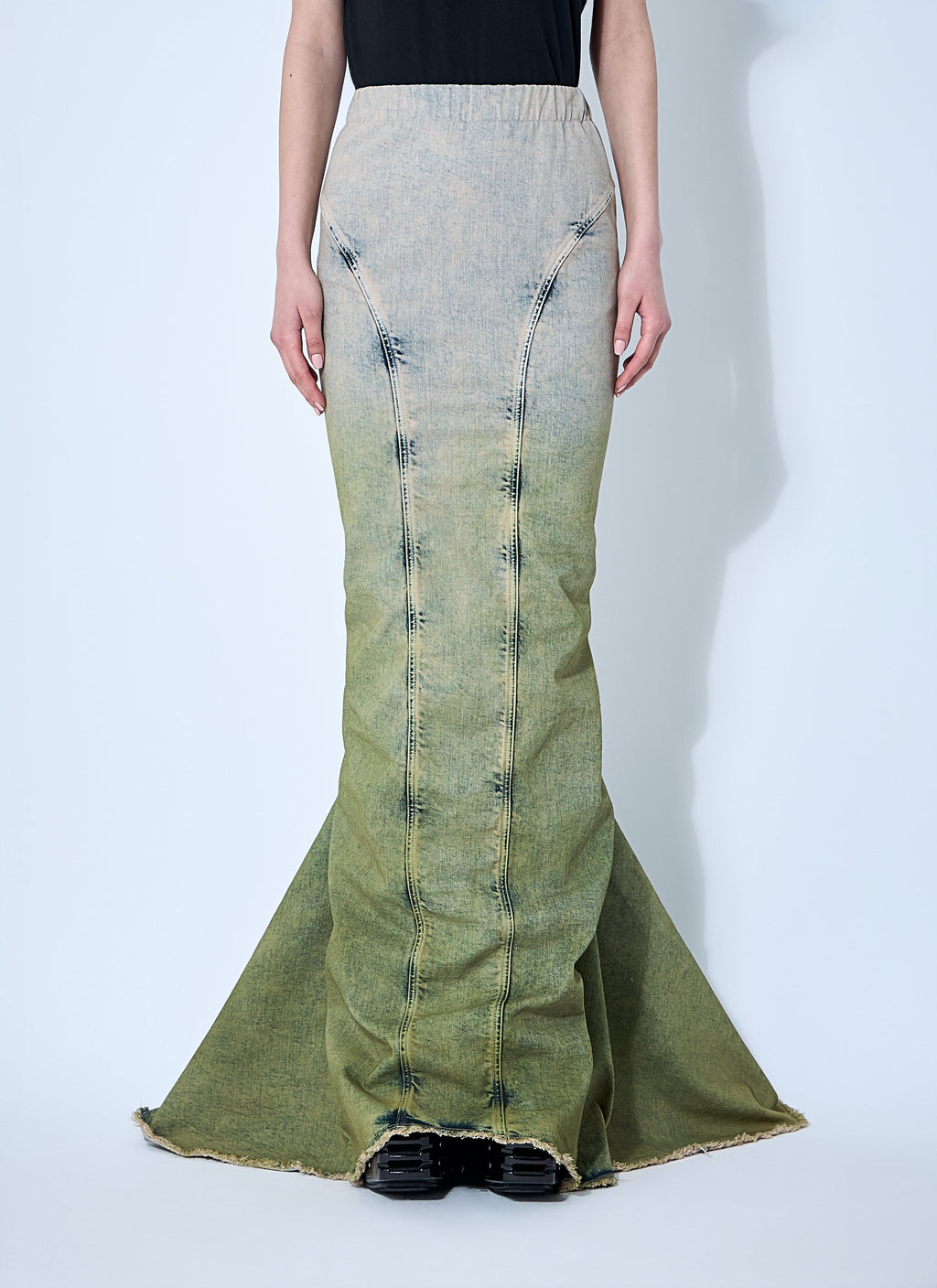Moncler X Rick Owens Women Acid Degrade Al Maxi Skirt