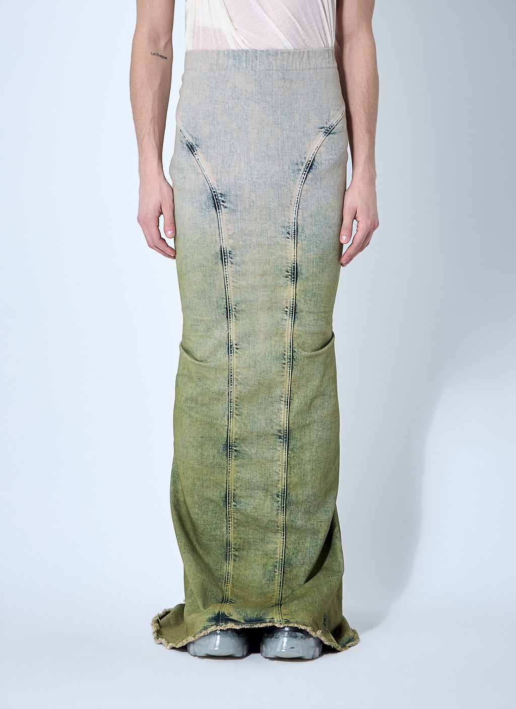 Moncler X Rick Owens Women Acid Degrade Al Maxi Skirt