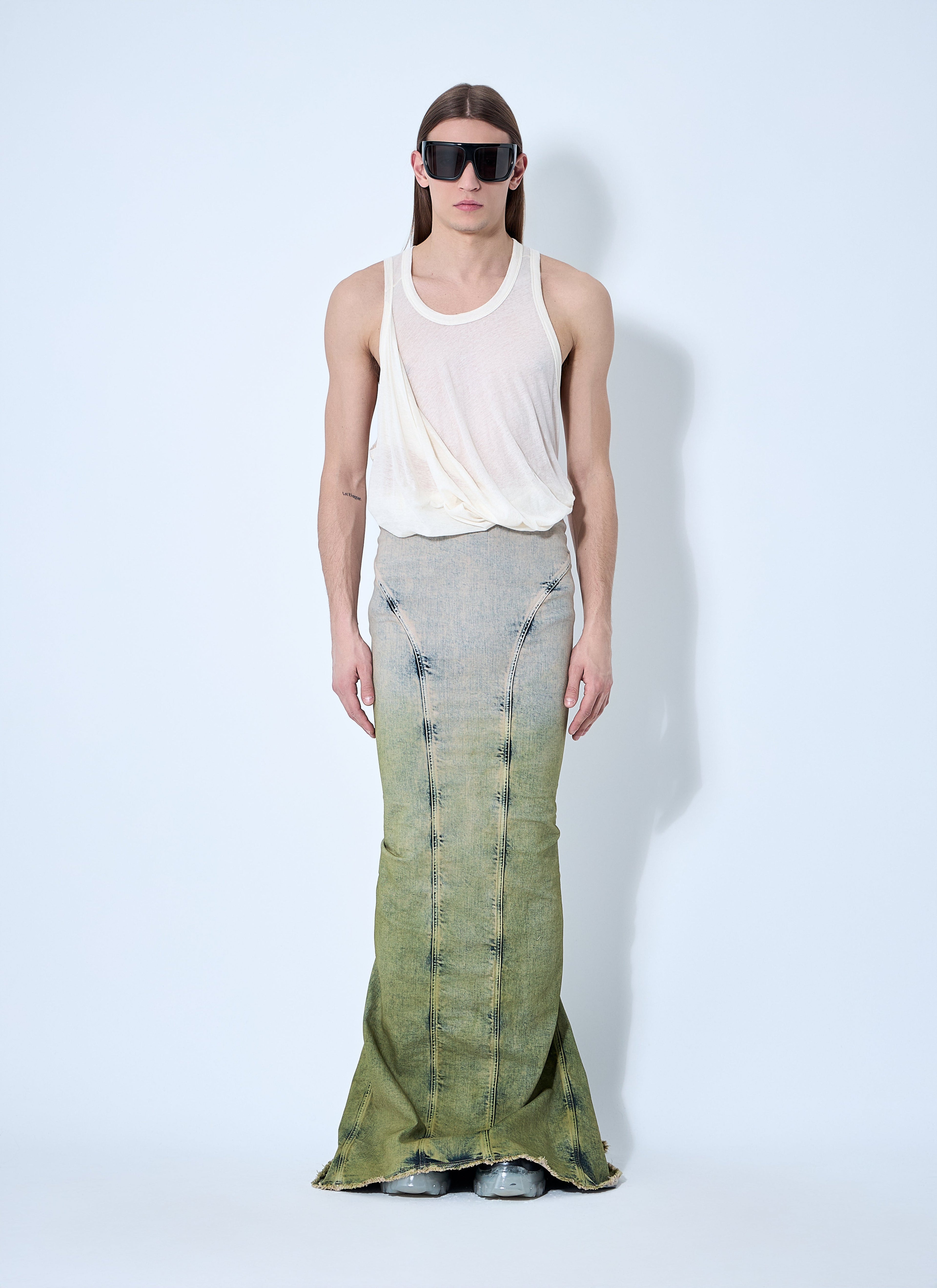 Moncler X Rick Owens Women Acid Degrade Al Maxi Skirt