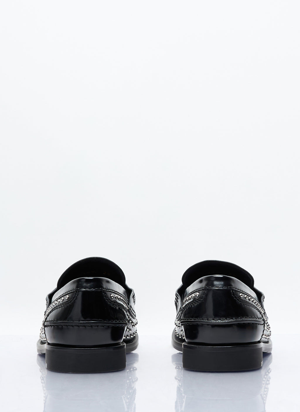 Miu Miu Women Studded Leather Loafers