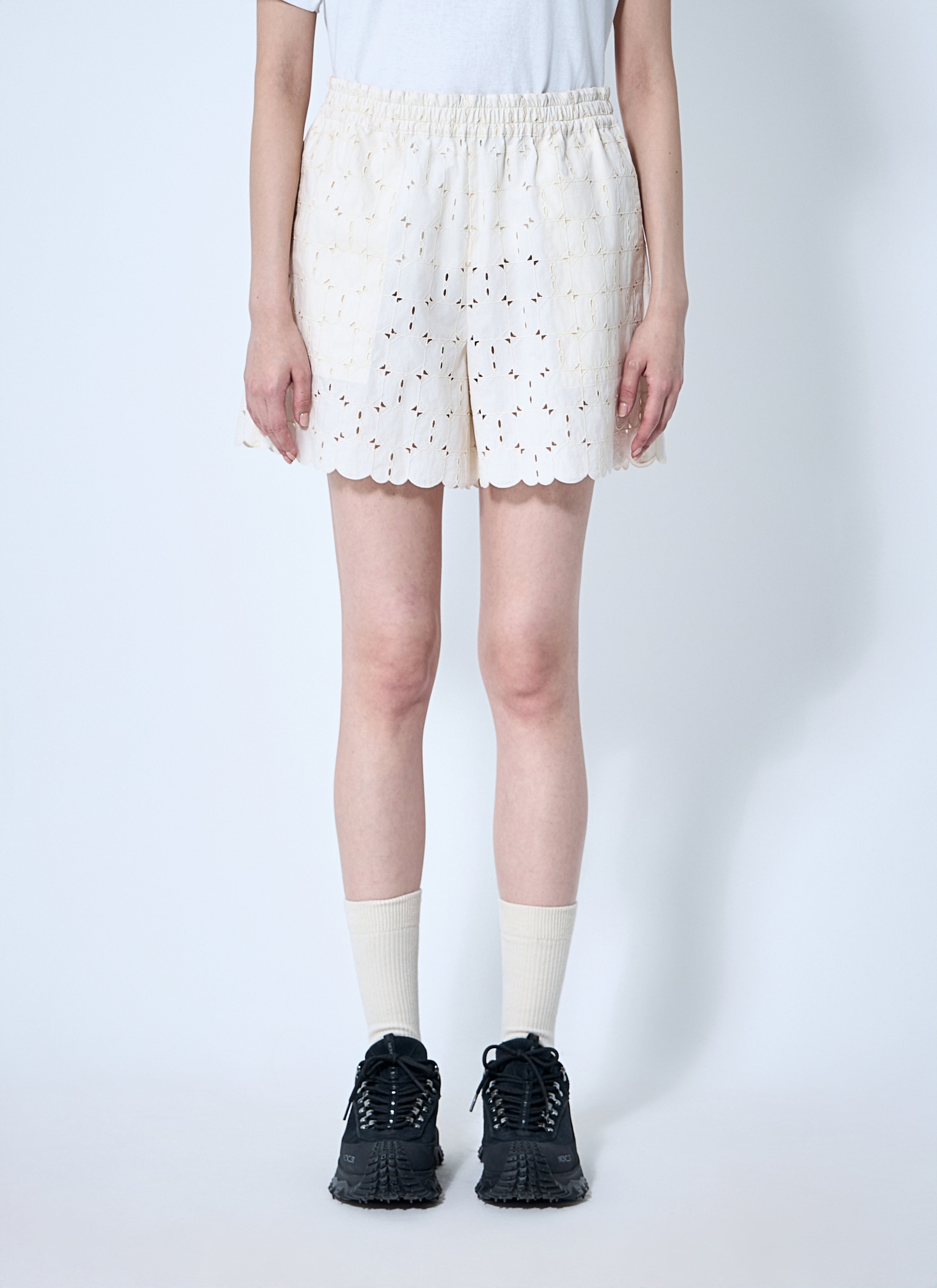 Moncler Women Logo Patch Shorts