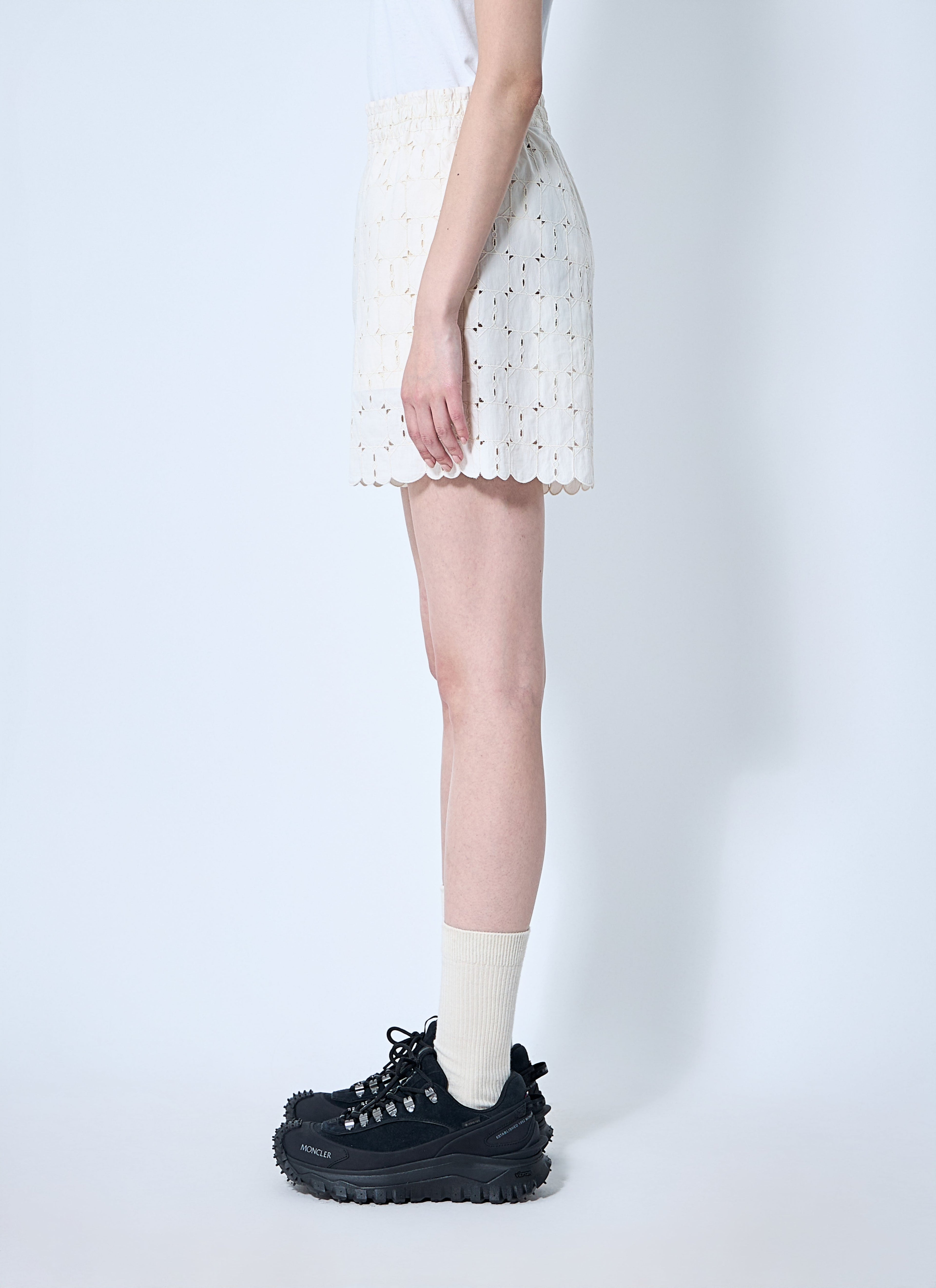 Moncler Women Logo Patch Shorts