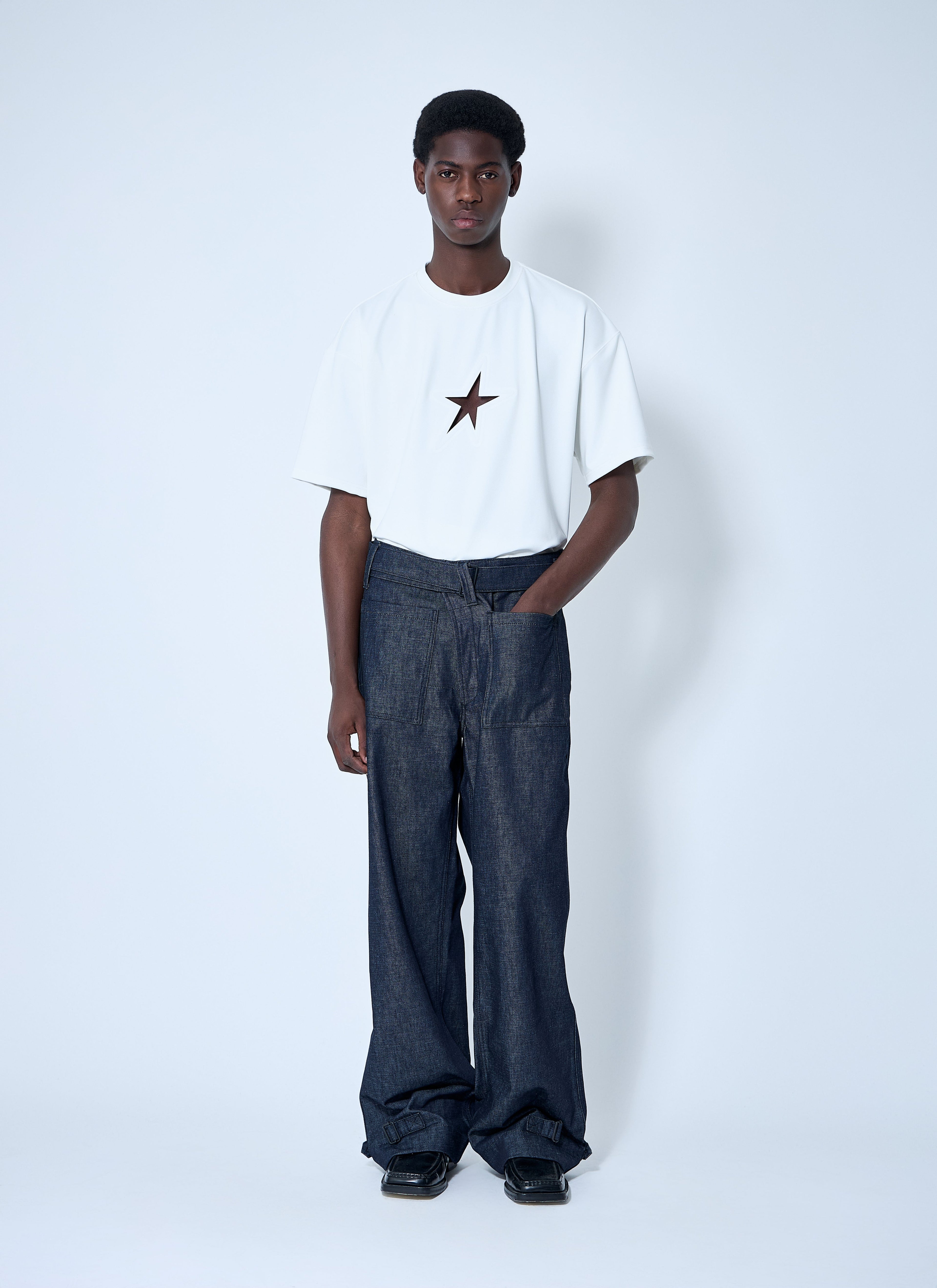 Mugler Men Cut-Out T-Shirt