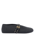 Alaia Women Paper Straw Flat Ballets