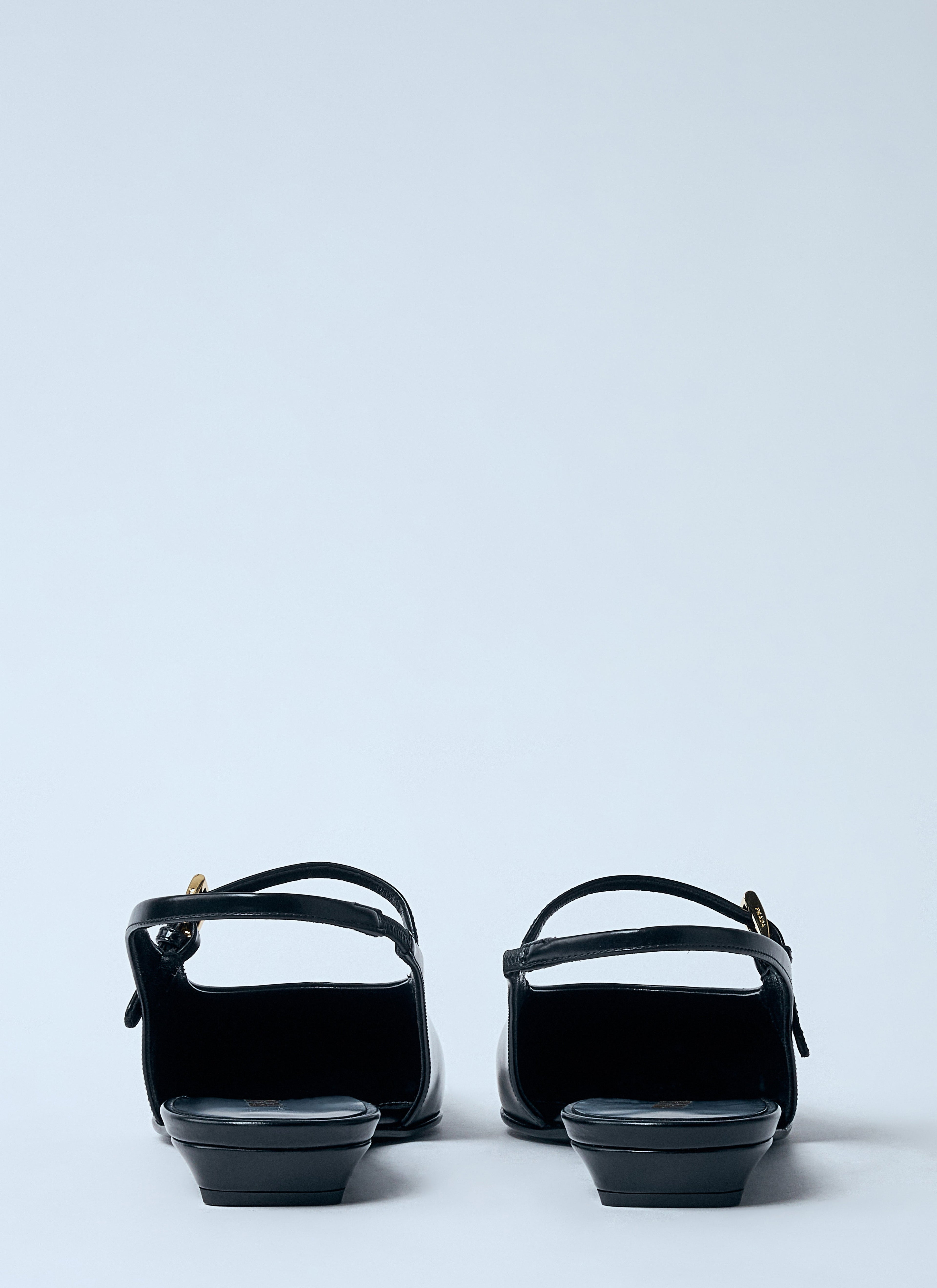 Prada Women Leather Slingback Ballerina Pumps