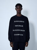 Rick Owens X Champion Men Text Print Sweatshirt