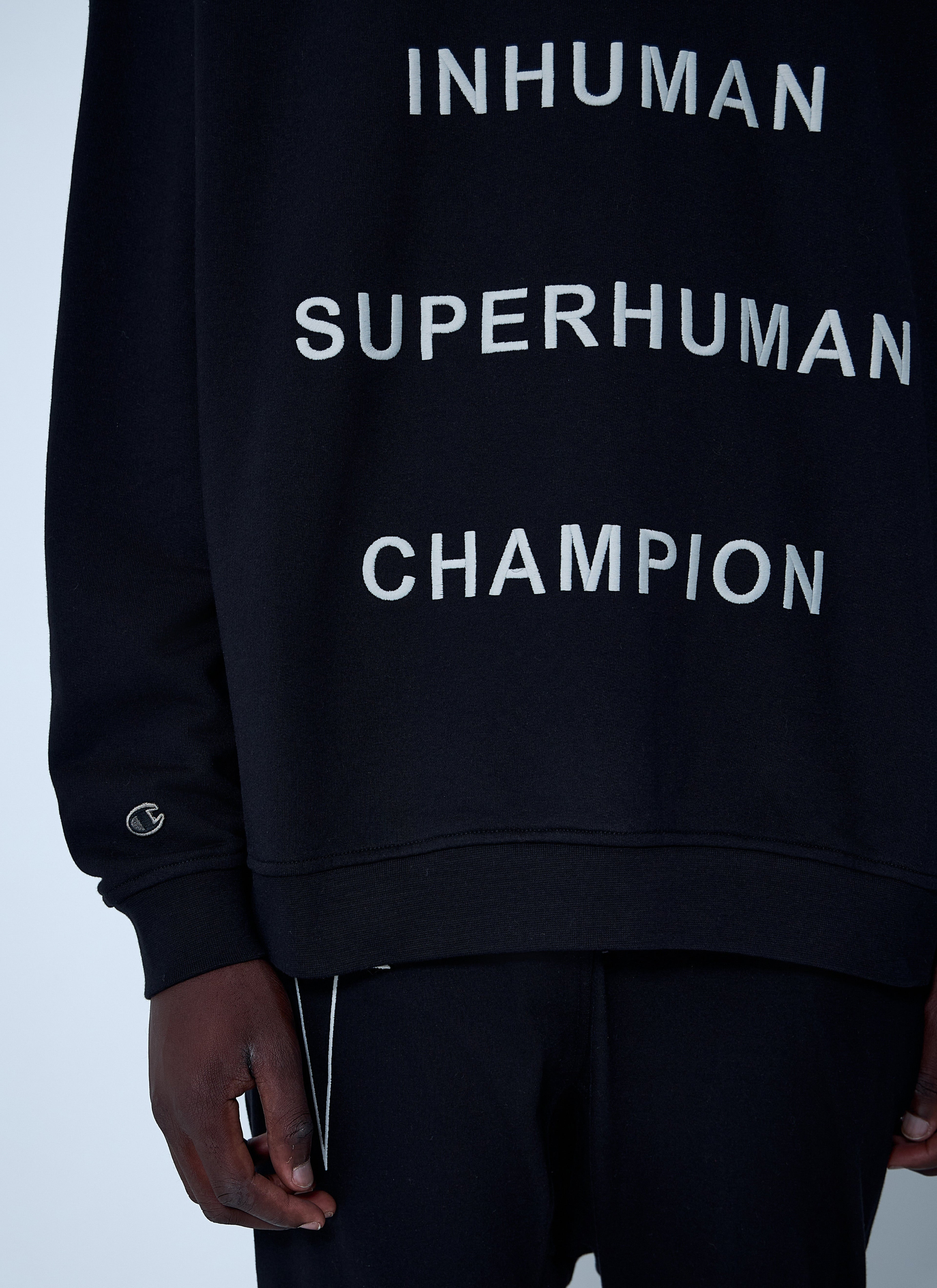 Rick Owens X Champion Men Text Print Sweatshirt