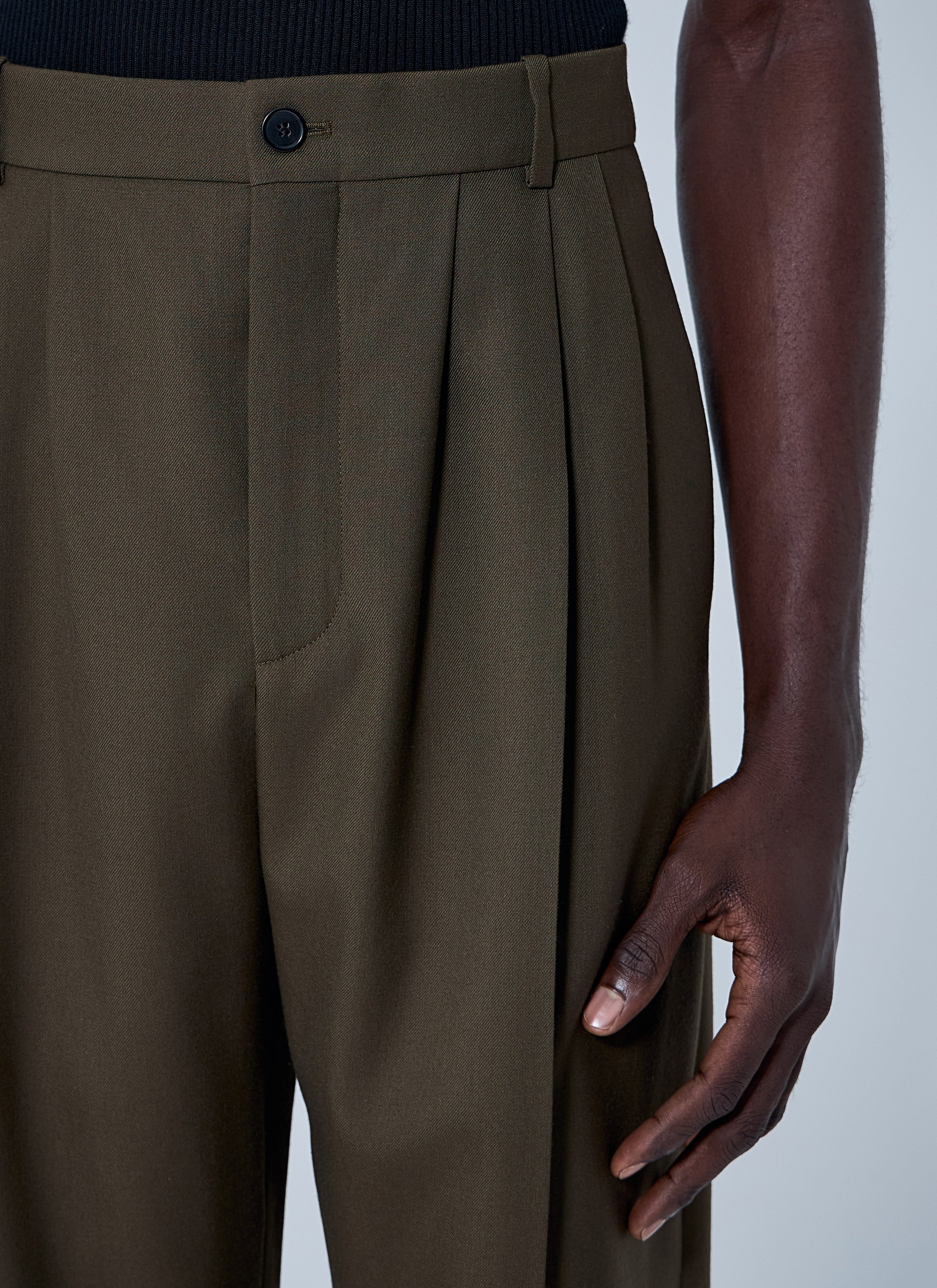 Saint Laurent Men Wool Tailored Pants
