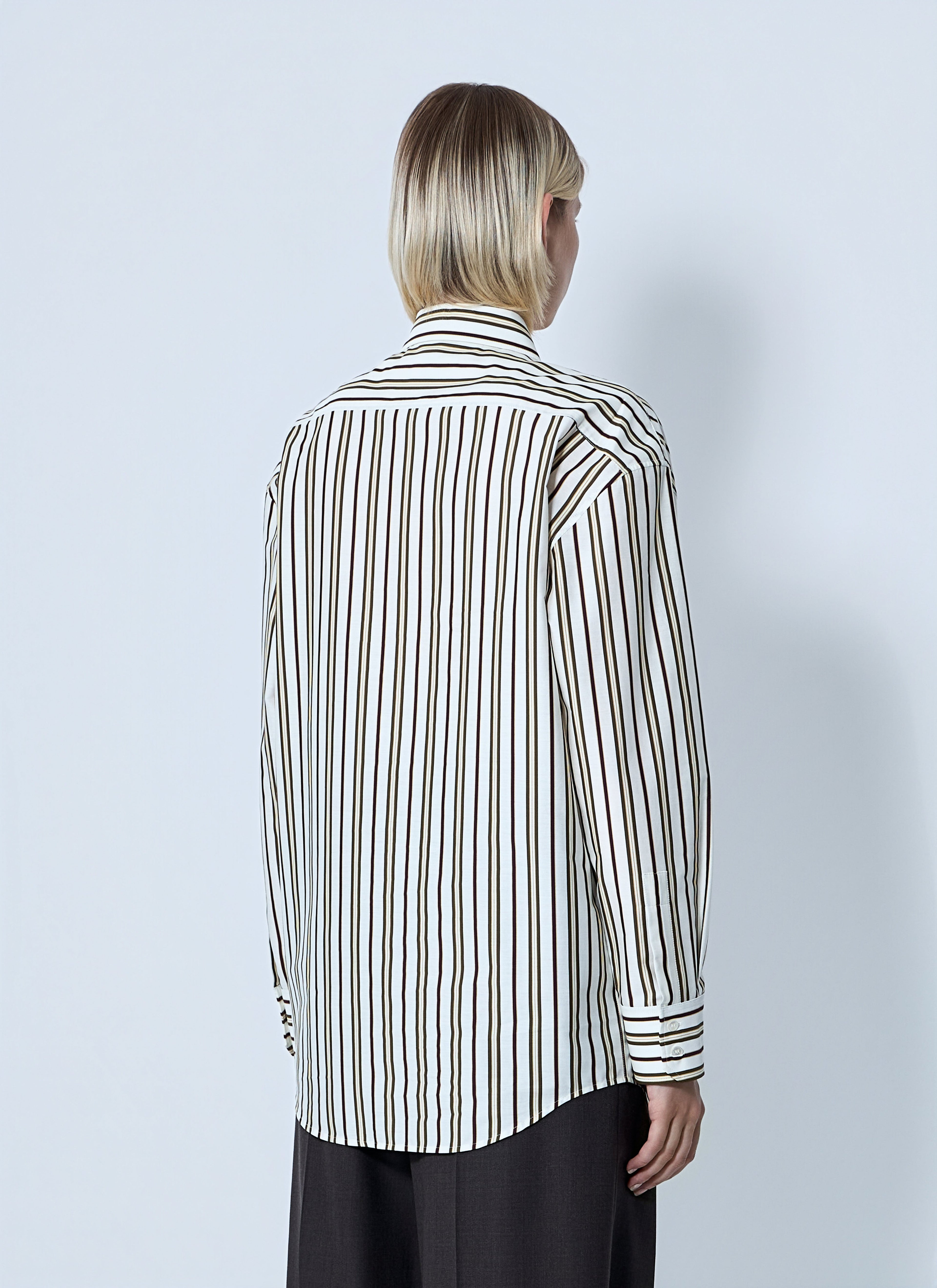 Saint Laurent Women Striped Button-Down Shirt