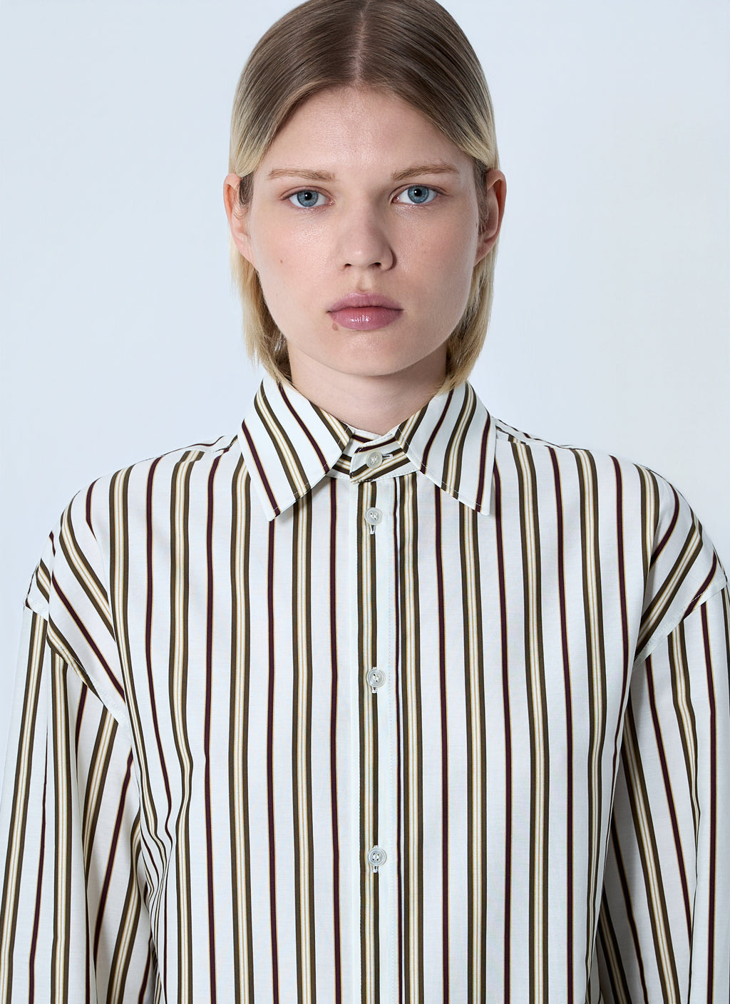 Saint Laurent Women Striped Button-Down Shirt