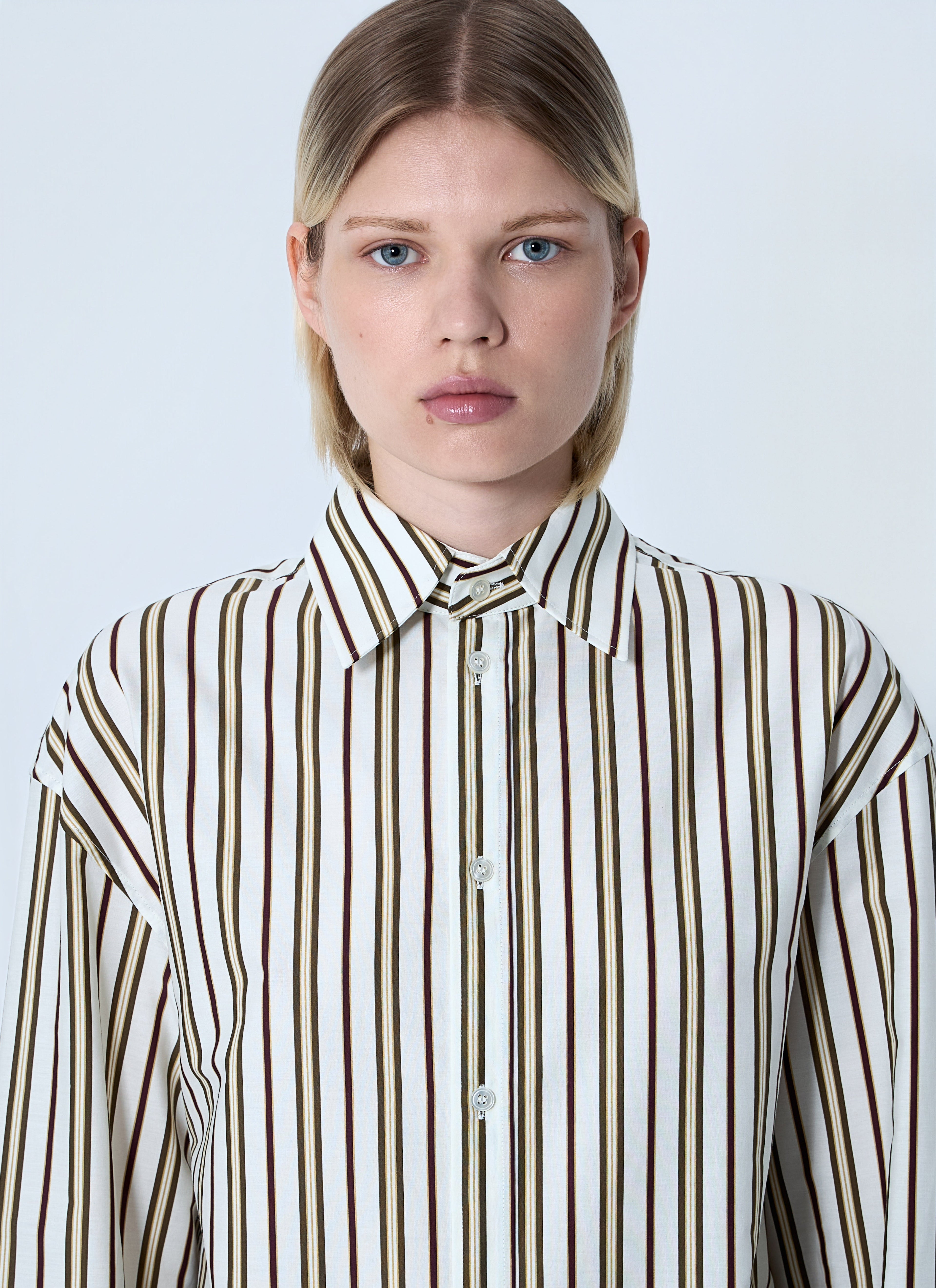 Saint Laurent Women Striped Button-Down Shirt