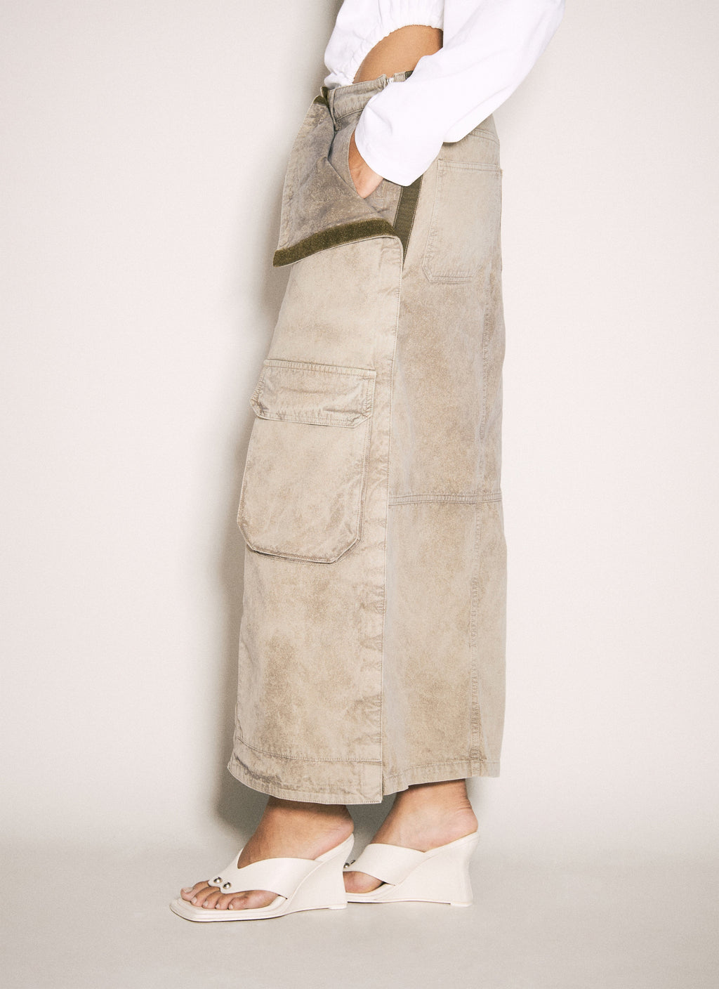 Y/Project Women Cargo Maxi Skirt